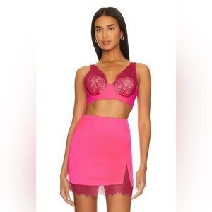 FLASH SALE 🔥NBD ROWYN Crop Top Shirt Hot Pink Lace Size Small REVOLVE ZARA
